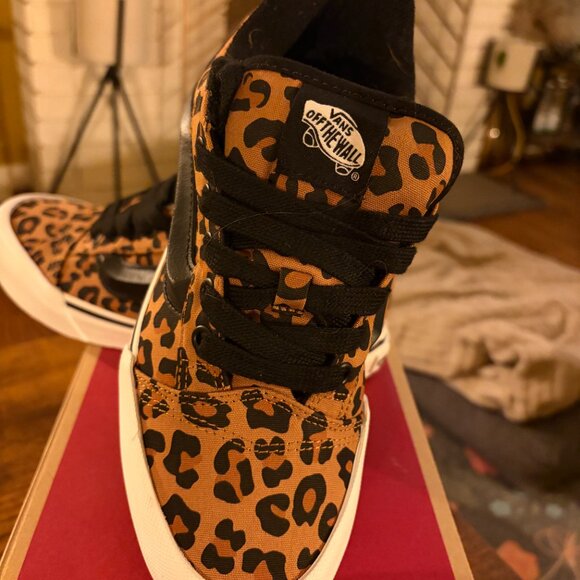 Vans Knu Skool Leopard Black Sneakers | NIB | Youth 7 / Women’s 8 - Picture 3 of 5